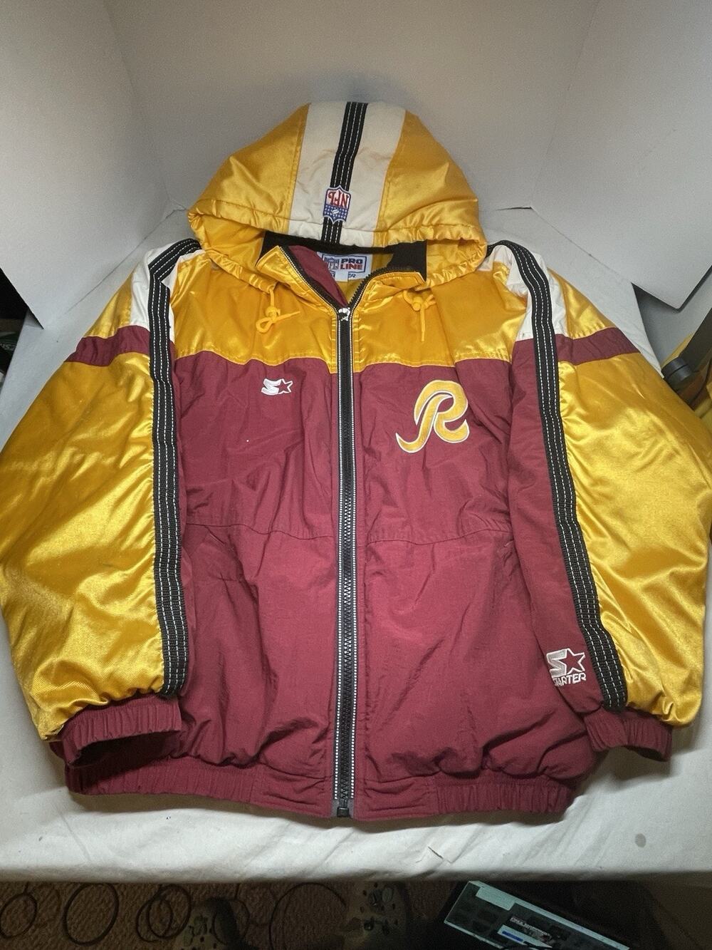 Pro Line Starter Washington Redskins 90s Jacket Hooded Pockets Men’s Size L